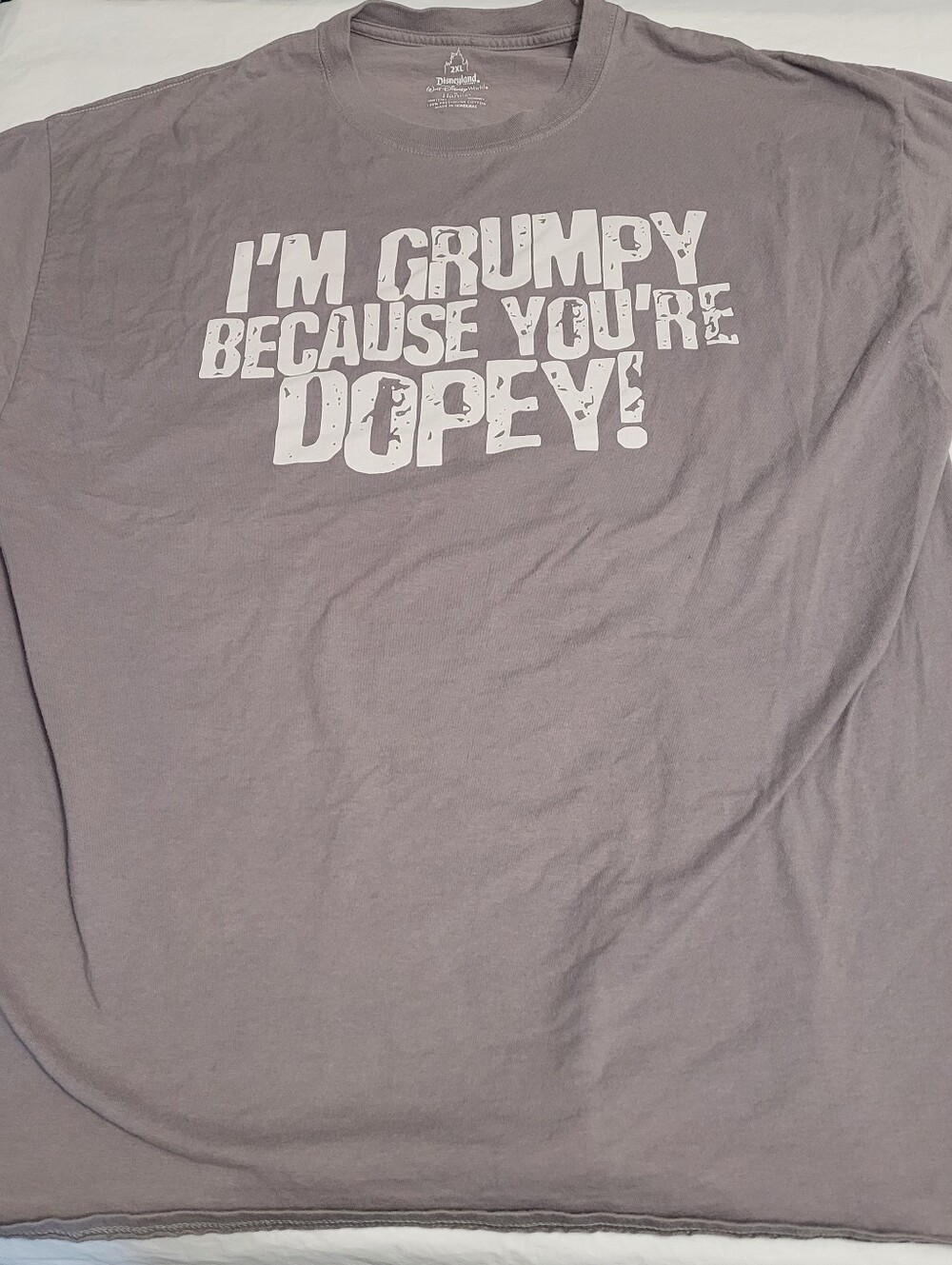 Disney Parks Hanes I'm Grumpy Because You’re Dopey T-shirt Mens Medium 2XL